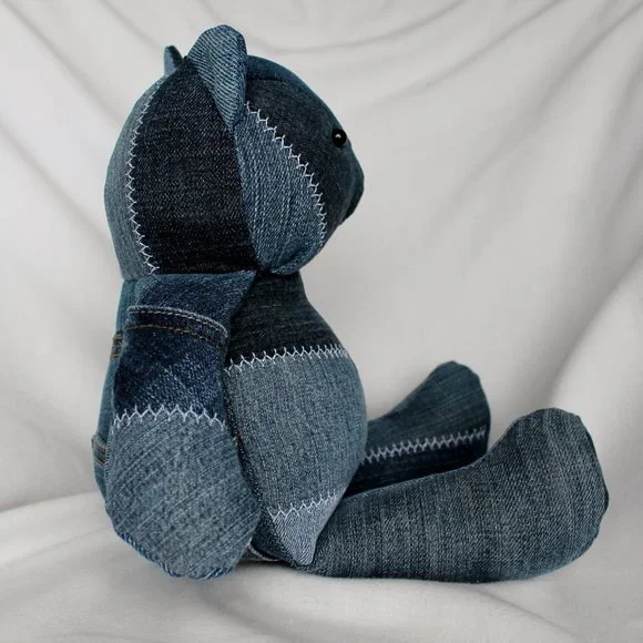 Handmade Denim patchwork JR bear - Picture 4 of 4